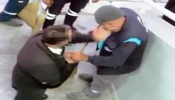 Temizlik görevlisine tokat atıp saldıran adama büyük tepki