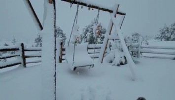 Denizli'nin yüksek kesimlerinde kar kalınlığı 40 santimetreye ulaştı