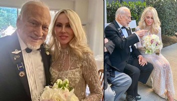Ay'a ayak basan ikinci astronot 93 yaşında dördüncü kez evlendi