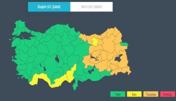 Meteoroloji'den 27 il için sarı ve turuncu kodlu uyarı