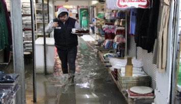  Kemeraltı'nı su bastı, esnaf isyan etti