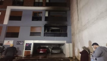 Evde yangın çıktı, halk sokağa fırladı