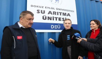 Dokuz Eylül Üniversitesi'nden deprem bölgesine mobil su arıtma tesisi