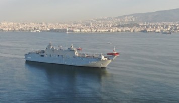 Dünyanın ilk SİHA gemisi İzmir'de: TCG Anadolu İzmir’de
