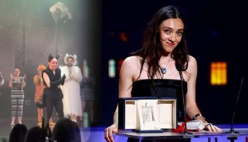 Cannes'dan ödülle dönen Merve Dizdar ayakta alkışlandı