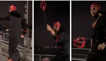 15 Temmuz Şehitler Köprüsü’nde kostümle koşan şahıs yakalandı