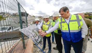 Başkan Tugay Buca Onat Tüneli’ni inceleyerek beton çalışmasını başlattı