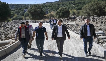 Bornova'da Sarnıç ve Kurudere'de yol sorunları çözüldü