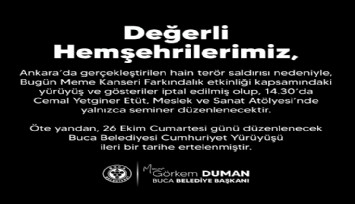 Buca Belediyesi, etkinliklerini iptal etti