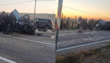Çorum'da korkunç kaza: Hafif ticari araç ve otomobil birbirine girdi, 2 kişi hayatını kaybeti
