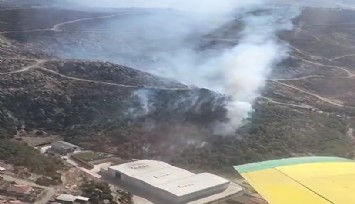 Foça'da orman yangını: 4 uçak, 4 helikopter müdahale ediyor