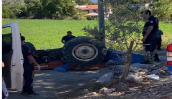 Seydikemer’de traktör devrildi: 1 ölü