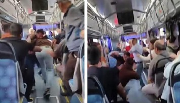 Antalya’da otobüs içinde ’yan bakma’ kavgası