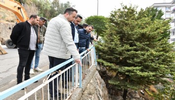 Çiğli’de Heyelan Bölgesine Hızlı Müdahale
