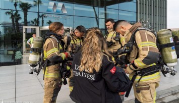 İzmir'de 47 katlı binada yangın tatbikatı