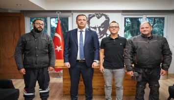 Moto kuryelerden Başkan Eşki’ye teşekkür ziyareti