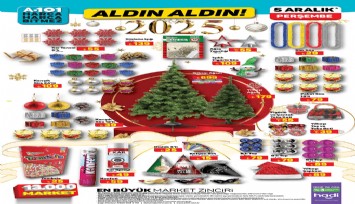 A101'e yılbaşı ağacı, Dubai çikolata kabı ve valiz geliyor! İşte A101 güncel broşürü
