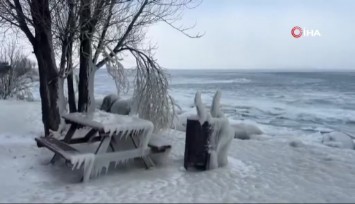 Çıldır Gölü Kutupları aratmadı: Hava sıcaklığı -20'ye düştü