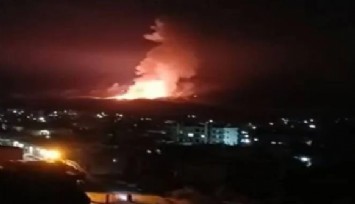 Suriye’de yaşanan patlamalar ve yükselen alevler Mardin’den görüntülendi