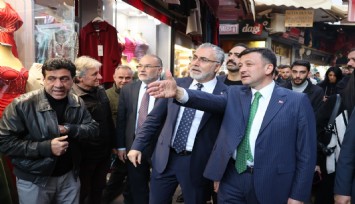Bakan Işıkhan ve Dağ, Kemeraltı'nda esnafın sorunlarını dinledi