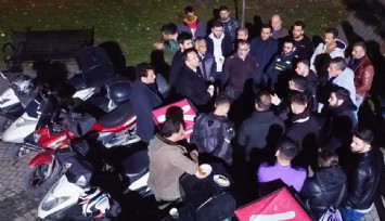 Eşki'den moto kuryelere gece yarısı ziyareti