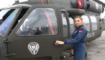 Türk Polis Teşkilatı'nın kadın pilotu 6 yıldır gökyüzünün asayişini sağlıyor