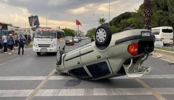 Takla atan araçtan fırlayan sürücü kurtulamadı