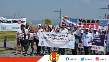 İGC ve TGS İzmir şubesi emek mücadelesi için yürüdü