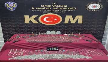 İzmir'de 9 milyon 500 TL değerinde tarihi eser ele geçirildi