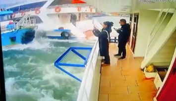 Haliç’te yolcu vapuru balıkçı teknesine çarptı: O anlar kamerada