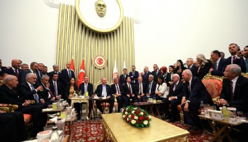 Cumhurbaşkanı Erdoğan, TBMM’de parti lideriyle buluştu