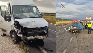 Gönen'de öğrenci servisi ile otomobil çarpıştı: 2 ölü, 7 öğrenci yaralı