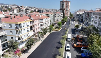 İzmir’in yollarında gece gündüz asfalt çalışması