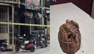 Tire'de tarlanın içinden pimi çekilmiş el bombası çıktı