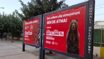 Torbalı Belediyesinden yaratıcı kampanya: Yerlere çöp atanlara ayılı mesaj