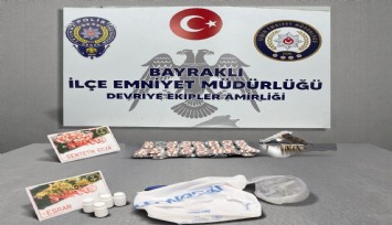 Bayraklı’da operasyon: Çamaşır makinesinden uyuşturucu çıktı