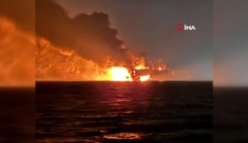 Kocaeli Kefken açıklarında yabancı menşeli gemide yangın: 25 kişi tahliye edildi