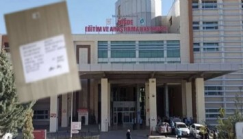 Niğde’de yangın sonrası hastanede yeni tartışma: Doktor kapısına not astı