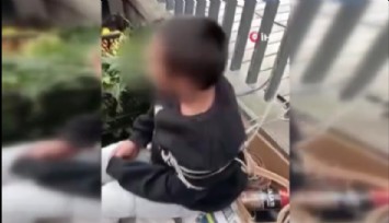 Sarıyer’de hırsızlık yaptığı iddia edilen çocuğu iple bağladılar