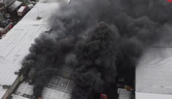 İstanbul'da Çevre Sanayi Sitesi’ndeki kauçuk imalathanesinde yangın