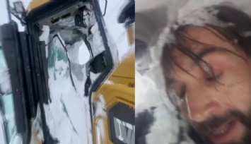 Ulaşıma kapanan yolu açmaya çalışan kepçe operatörü çığ altında kaldı