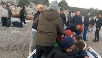 Urla'da karada tespit edilen 62 düzensiz göçmen yakalandı