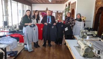 Uşak Belediyesinden örnek çalışma: Çalışanların üniformalarını kendileri üretti