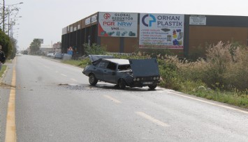 Aydın'da kontrolden çıkan Tofaş otomobil takla attı