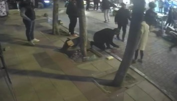 Boynundan bıçakla ağır yaralanan gencin bilincini kaybettiği anlar güvenlik kamerası tarafından kaydedildi