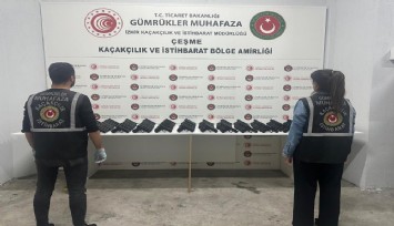Çeşme Limanı'nda tırın içinden 138 tabanca çıktı