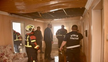 İtfaiye personelinin evinde çıkan yangın ekipleri alarma geçirdi
