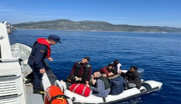 Menderes açıklarında 11 düzensiz göçmen yakalandı