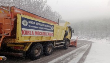 Muğla'da Mart ayında kar mücadelesi