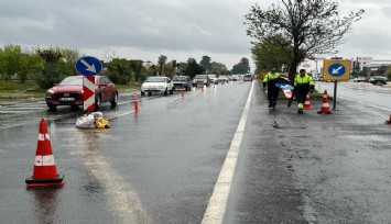 Aydın'da kavşak çalışması nedeniyle trafik akışı tek şeride düştü